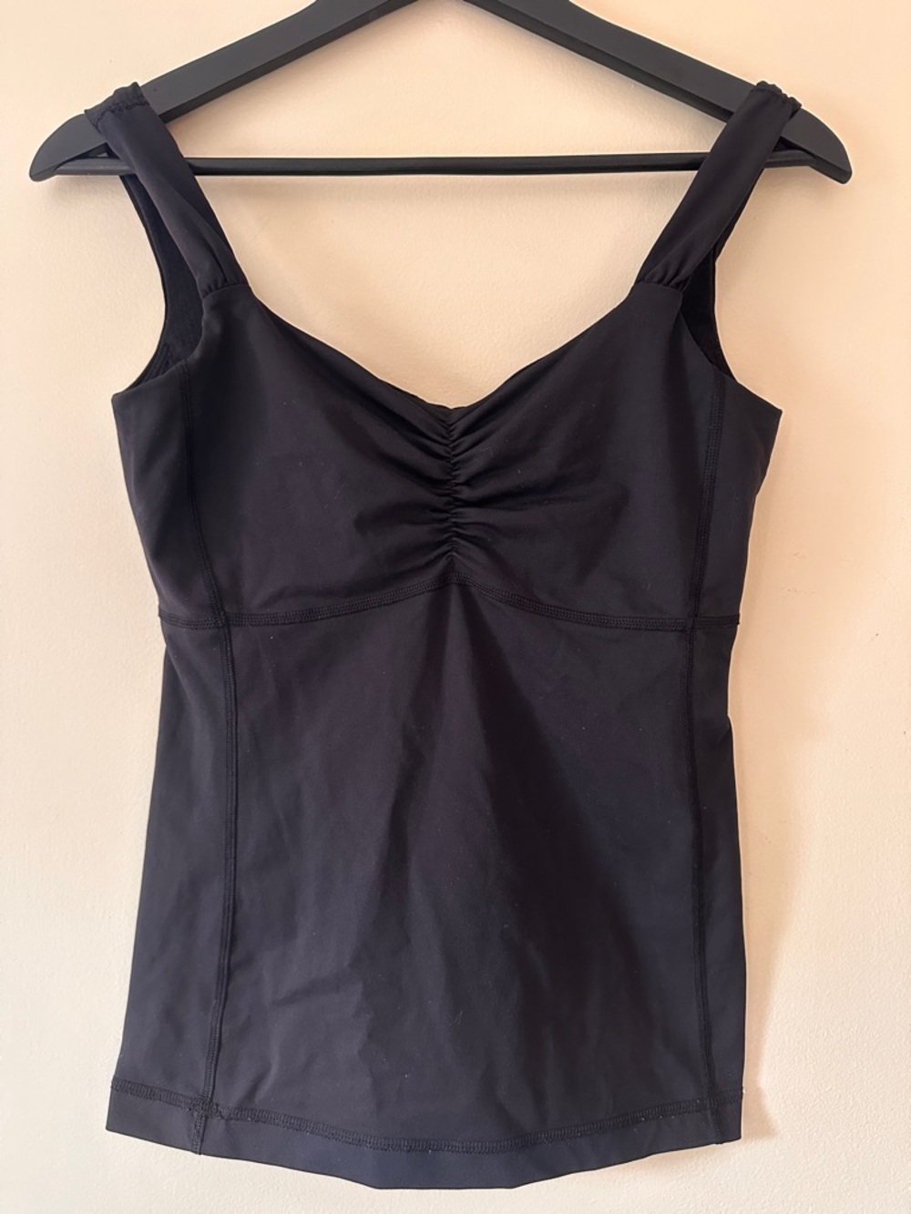 lululemon athletica Black Tank Top with Ruched Bust